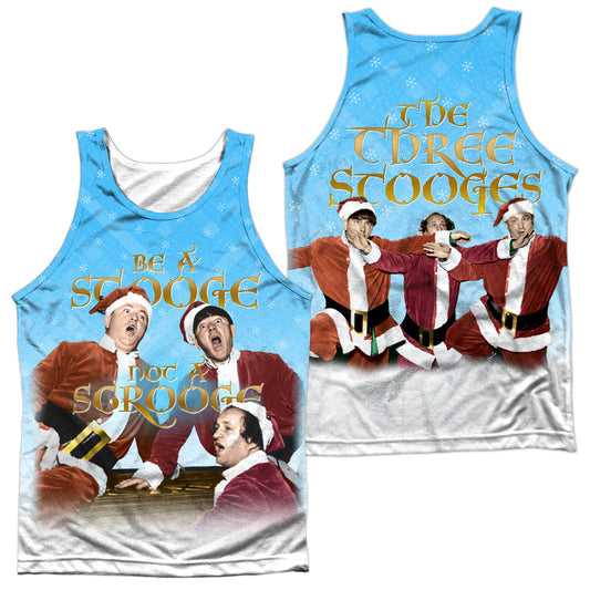 Three Stooges - Be A Stooge (Front/back Print) - Adult 100% Poly Tank Top - White