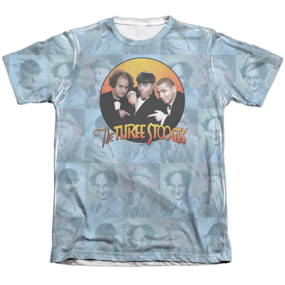 Three Stooges - Portraits - Adult Poly/cotton Short Sleeve Tee - White T-shirt