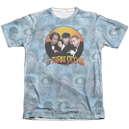Three Stooges - Portraits - Adult Poly/cotton Short Sleeve Tee - White T-shirt