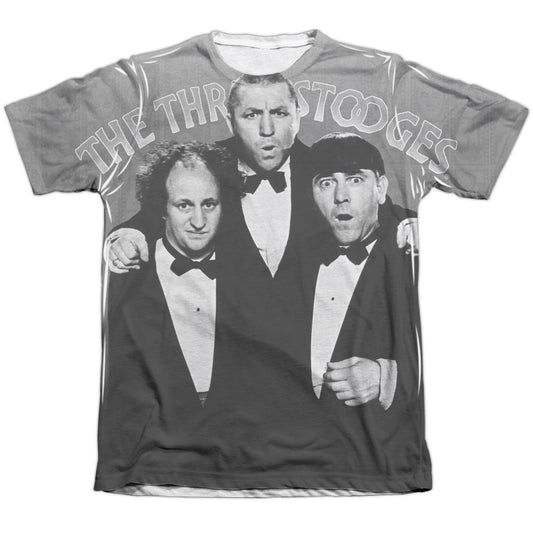 Three Stooges - Classy Fellas - Adult Poly/cotton Short Sleeve Tee - White T-shirt