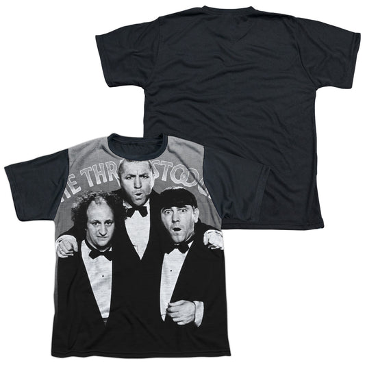 Three Stooges - Classy Fellas - Short Sleeve Youth White Front Black Back   - White T-shirt