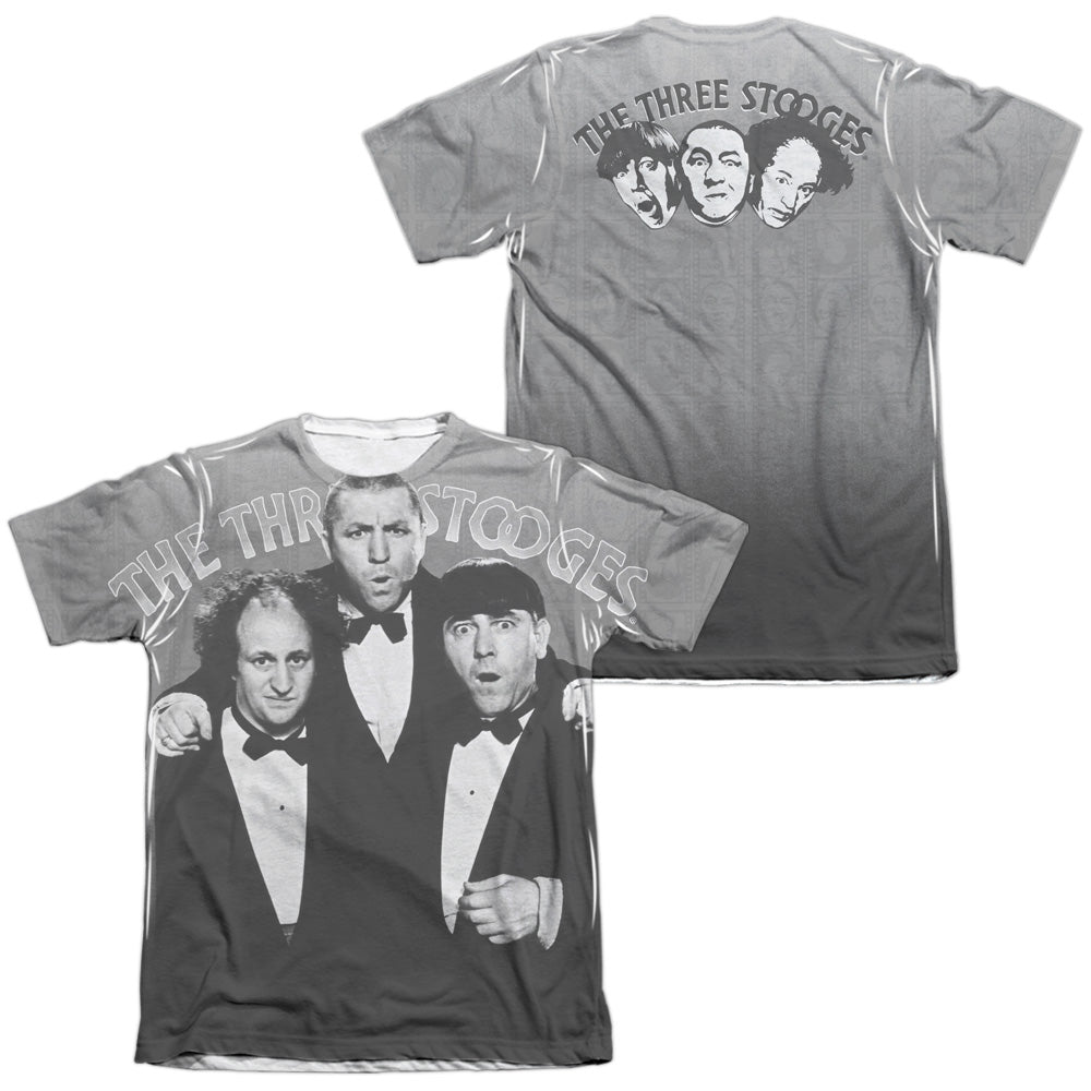 Three Stooges - Classy Fellas (Front/back Print) - Adult Poly/cotton Short Sleeve Tee - White T-shirt