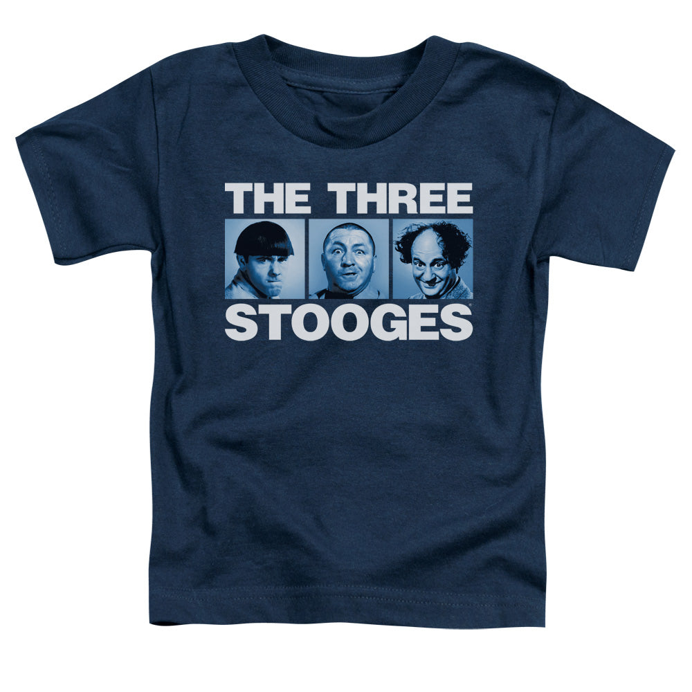 Three Stooges - Three Squares - Short Sleeve Toddler Tee - Navy T-shirt