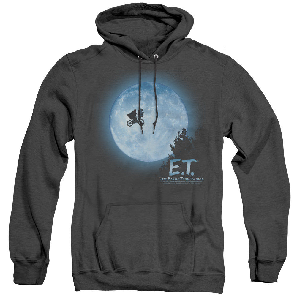 Et - Moon Scene - Adult Heather Hoodie - Black