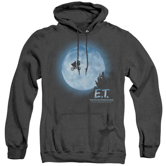 Et - Moon Scene - Adult Heather Hoodie - Black