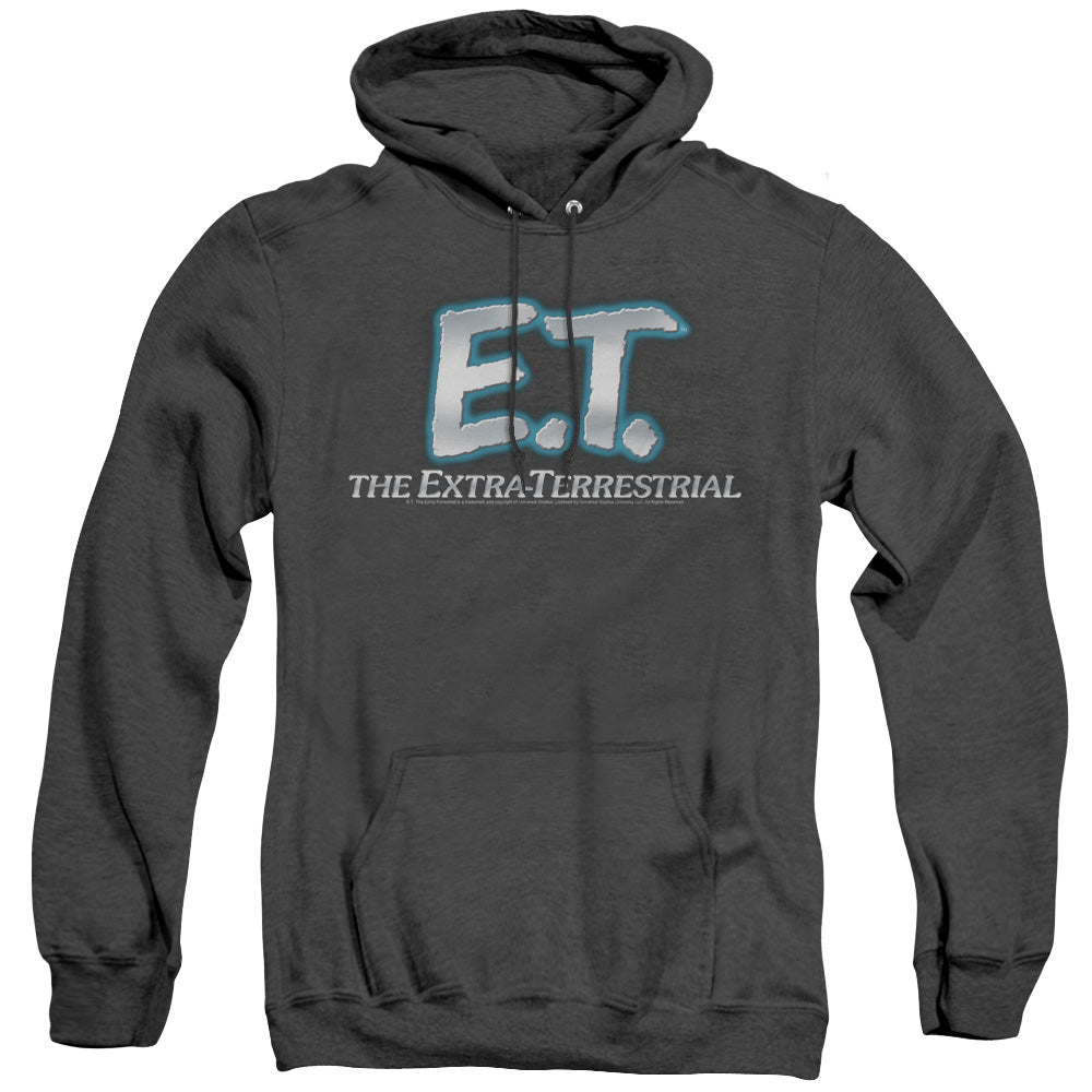 Et - Logo - Adult Heather Hoodie - Black