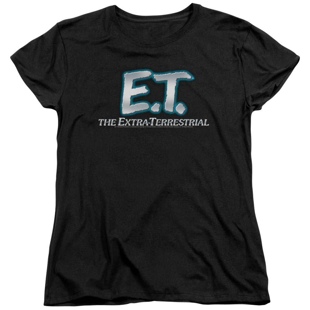 Et - Logo - Short Sleeve Womens Tee - Black - Sm - Black T-shirt