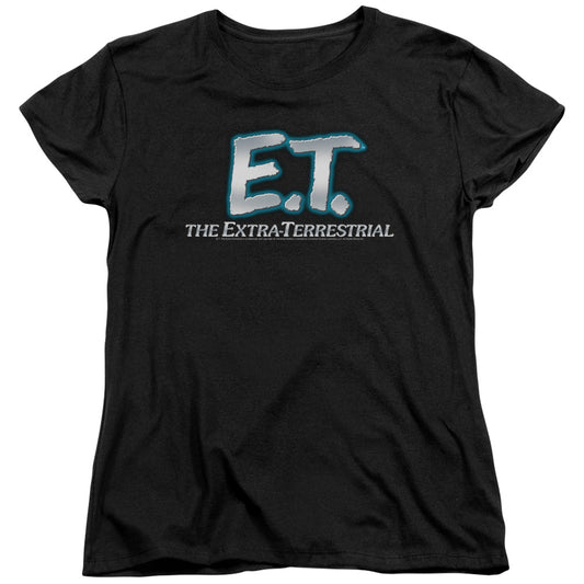 Et - Logo - Short Sleeve Womens Tee - Black - Sm - Black T-shirt