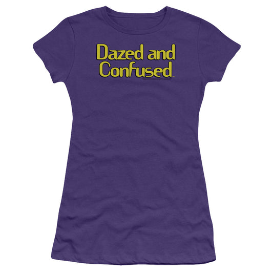 Dazed And Confused - Dazed Logo - Short Sleeve Junior Sheer - Purple - Sm - Purple T-shirt