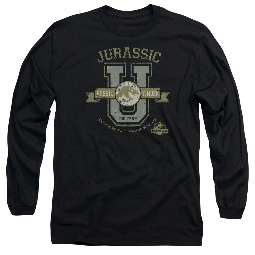 Jurassic Park - Jurassic U - Long Sleeve Adult 18/1 - Black T-shirt