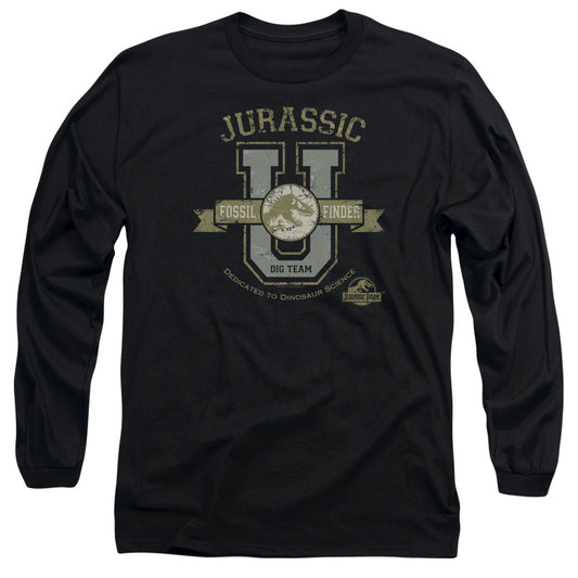Jurassic Park - Jurassic U - Long Sleeve Adult 18/1 - Black T-shirt