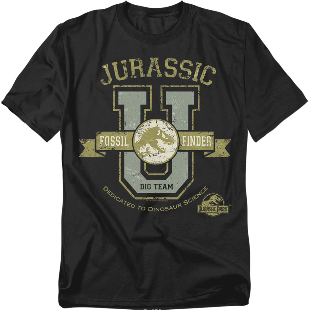 Jurassic Park - Jurassic U - Short Sleeve Adult 18/1 - Black T-shirt