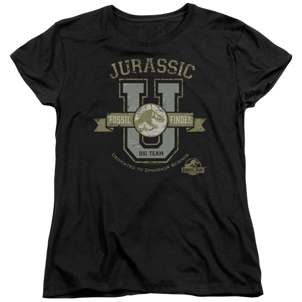 Jurassic Park - Jurassic U - Short Sleeve Womens Tee - Black T-shirt