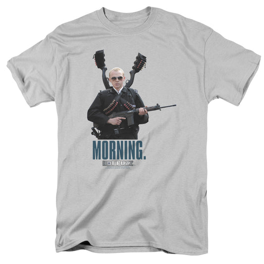 Hot Fuzz - Morning - Short Sleeve Adult 18/1 - Silver T-shirt