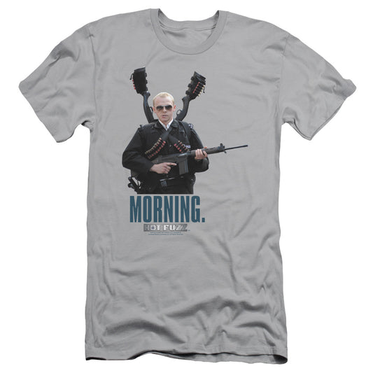 Hot Fuzz - Morning - Short Sleeve Adult 30/1 - Silver T-shirt