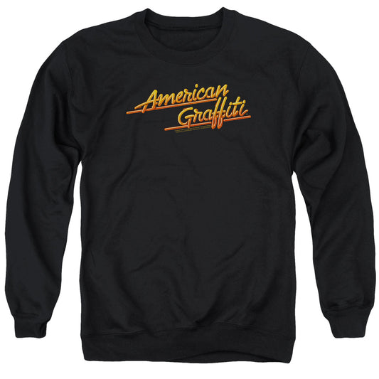 American Graffiti - Neon Logo - Adult Crewneck Sweatshirt - Black