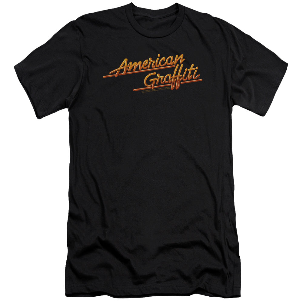 American Grafitti - Neon Logo-premuim Canvas Adult Slim Fit 30/1 - Black