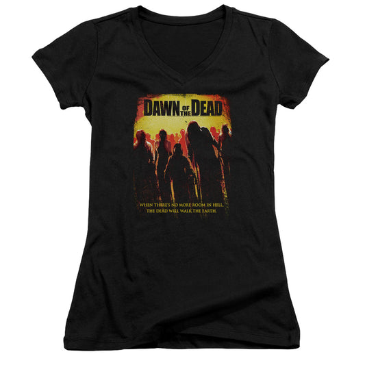 Dawn Of The Dead - Title - Junior V-neck - Black - Sm - Black
