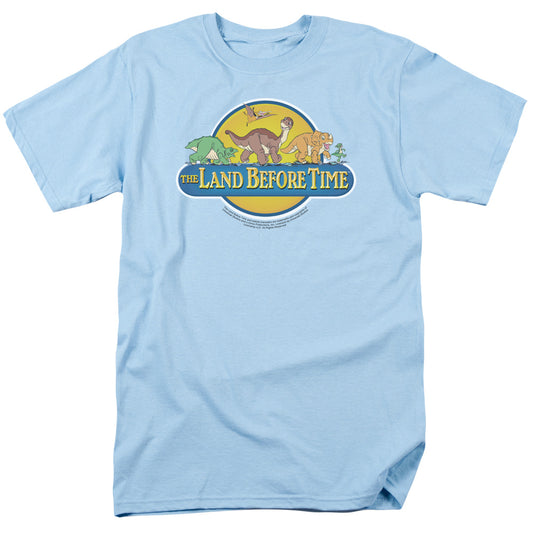 Land Before Time - Dino Breakout - Short Sleeve Adult 18/1 - Light Blue T-shirt