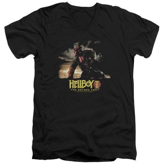 Hellboy Ii - Poster Art - Short Sleeve Adult V-neck - Black T-shirt
