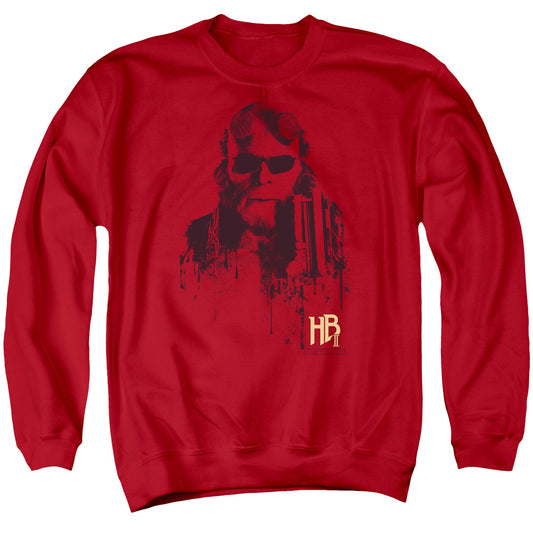 Hellboy Ii - Splatter Gun - Adult Crewneck Sweatshirt - Red