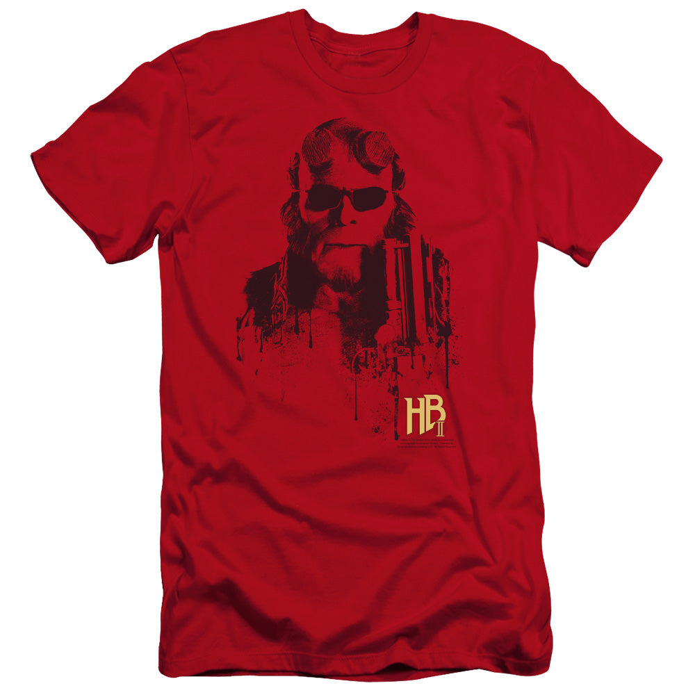 Hellboy Ii - Splatter Gun-premuim Canvas Adult Slim Fit 30/1 - Red