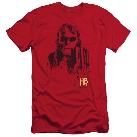 Hellboy Ii - Splatter Gun - Short Sleeve Adult 30/1 - Red T-shirt