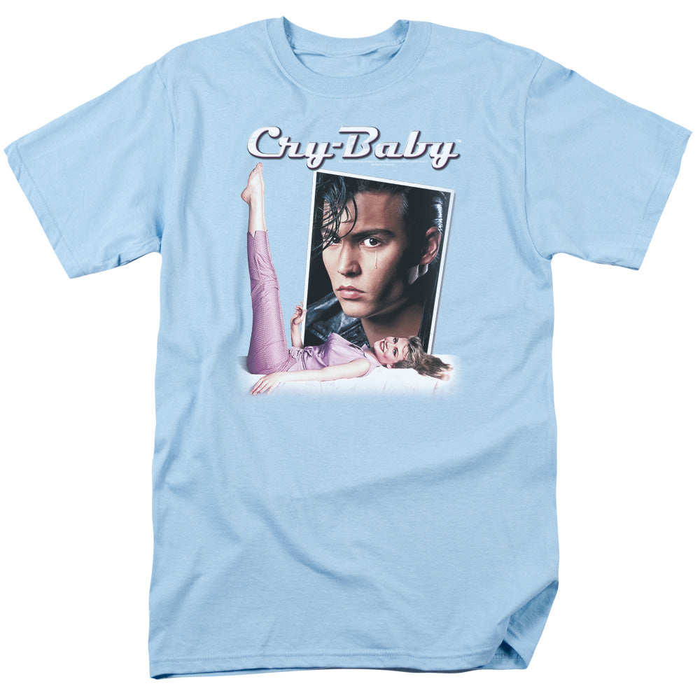 Cry Baby - Title - Short Sleeve Adult 18/1 - Light Blue T-shirt