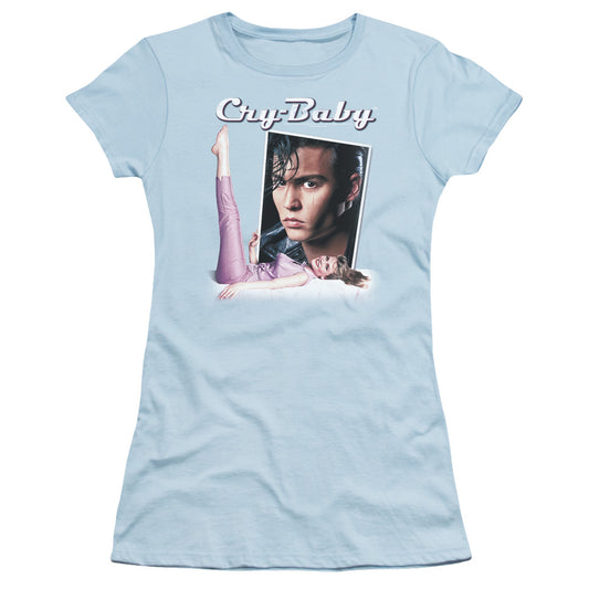 Cry Baby - Title - Short Sleeve Junior Sheer - Light Blue - Sm - Light Blue T-shirt
