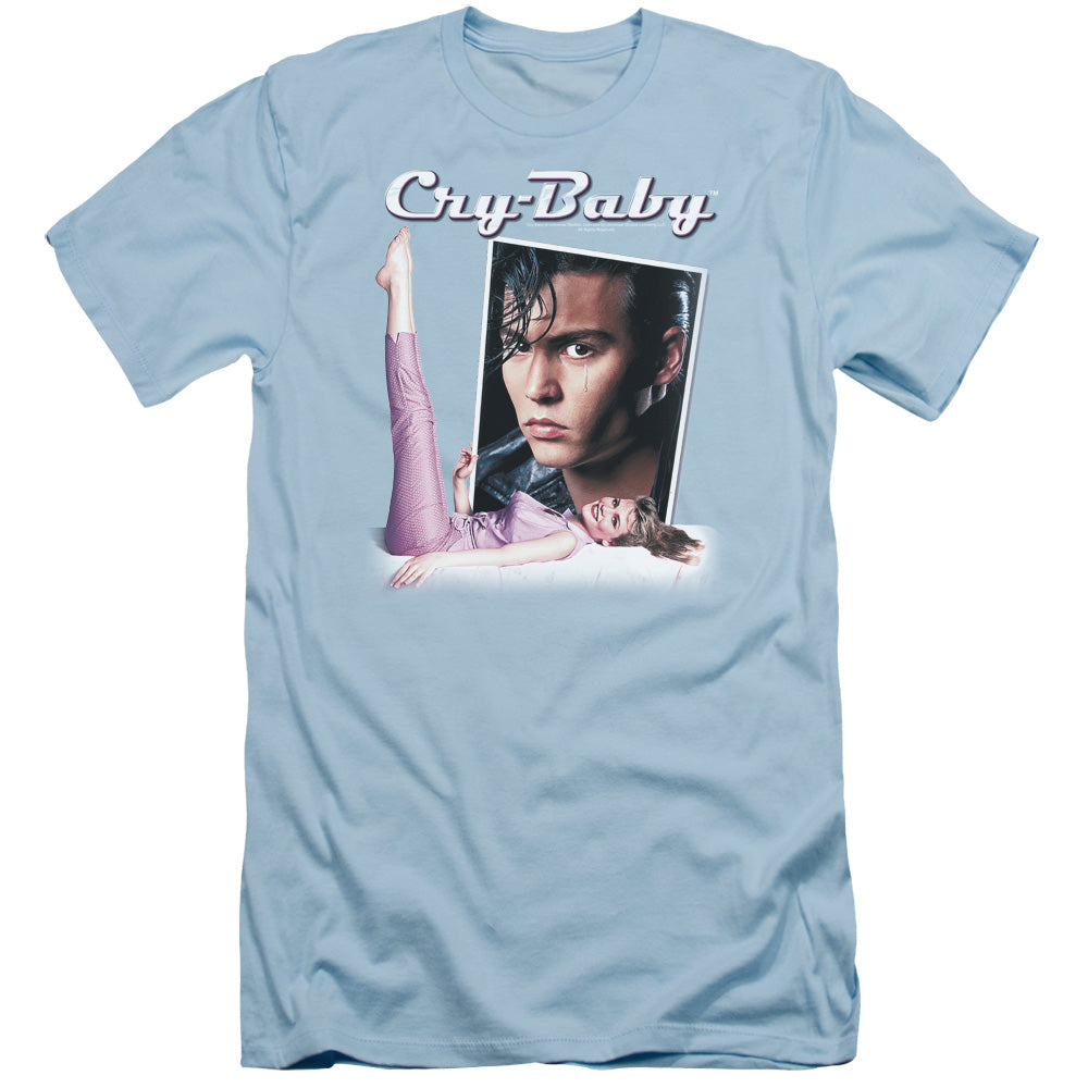 Cry Baby - Title - Short Sleeve Adult 30/1 - Light Blue - Sm - Light Blue T-shirt