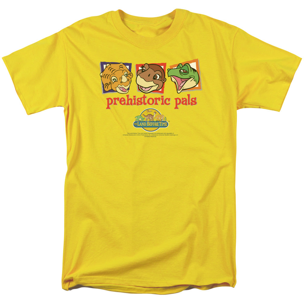 Land Before Time - Prehistoric Pals - Short Sleeve Adult 18/1 - Yellow T-shirt