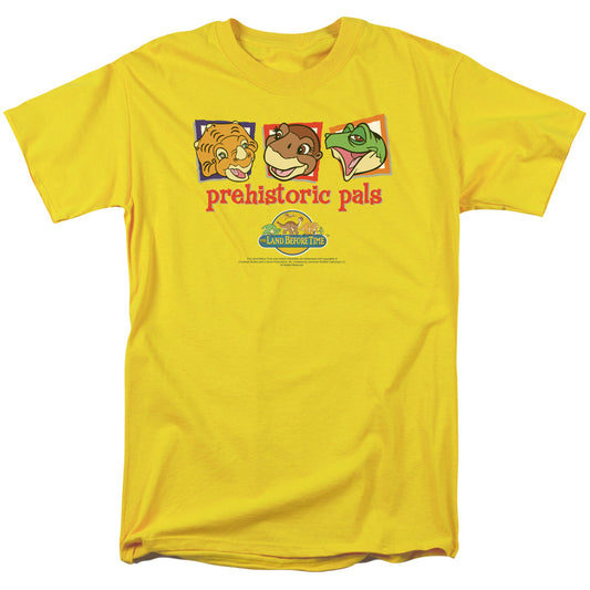 Land Before Time - Prehistoric Pals - Short Sleeve Adult 18/1 - Yellow T-shirt