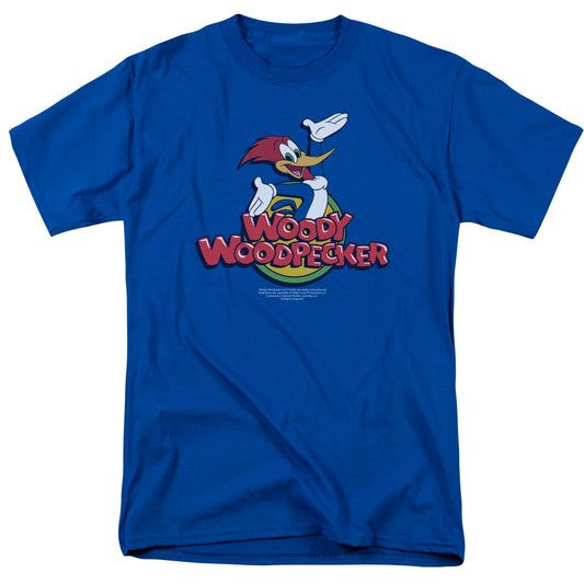 Woody Woodpecker - Woody - Short Sleeve Adult 18/1 - Royal Blue T-shirt
