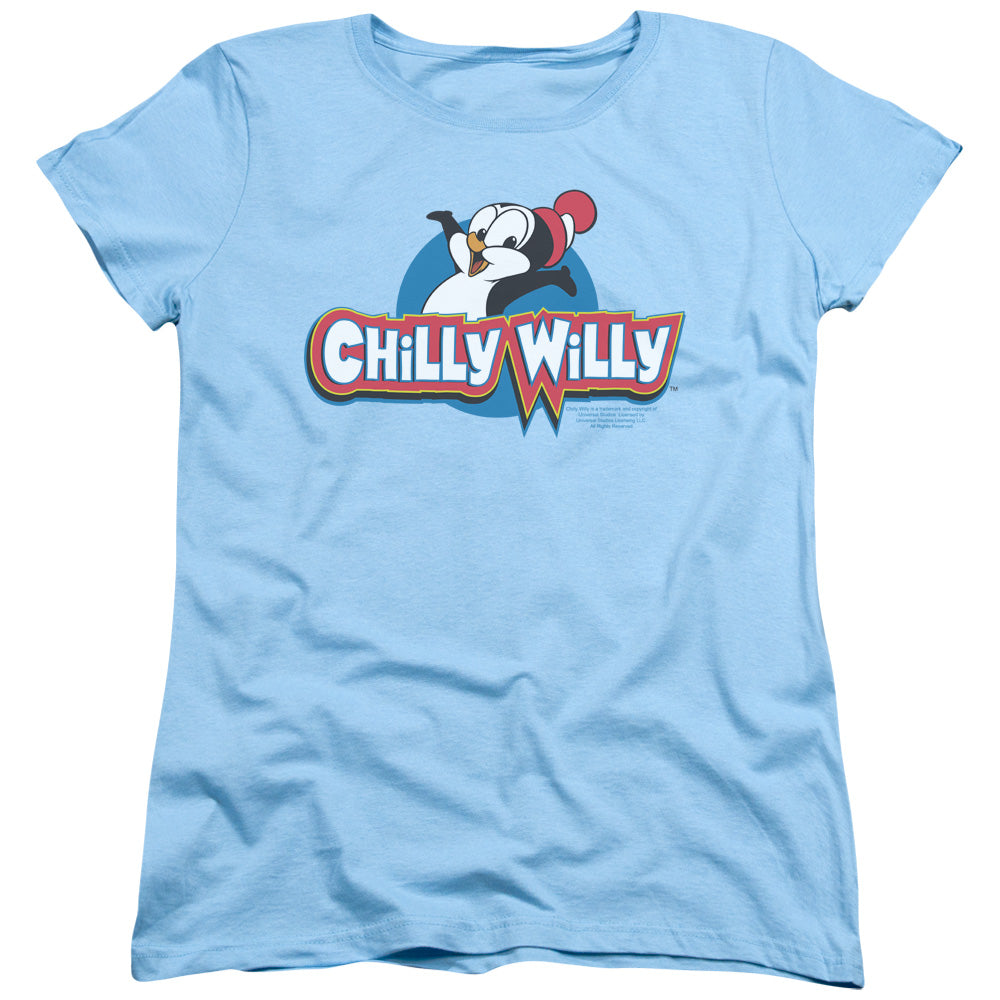 Chilly Willy - Logo - Short Sleeve Womens Tee - Light Blue - Sm - Light Blue T-shirt