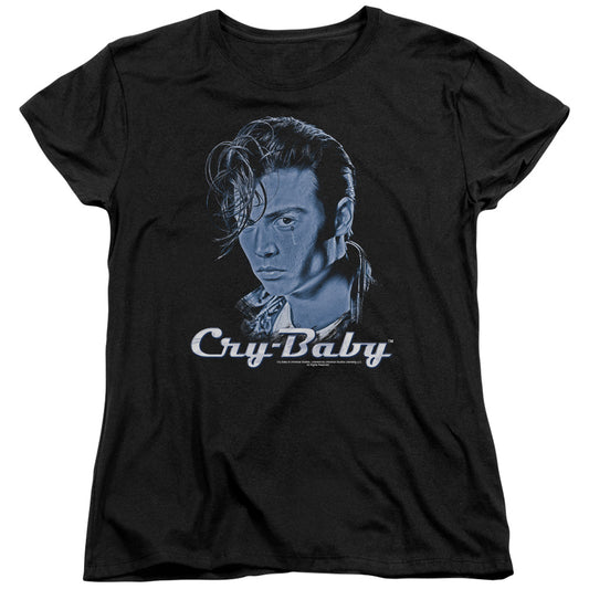 Cry Baby - King Cry Baby - Short Sleeve Womens Tee - Black T-shirt