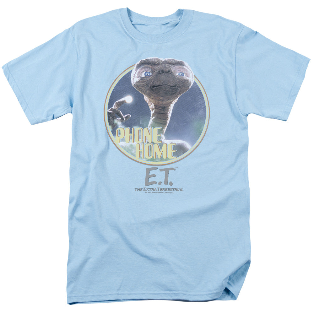 Et - Phone Home - Short Sleeve Adult 18/1 - Light Blue T-shirt