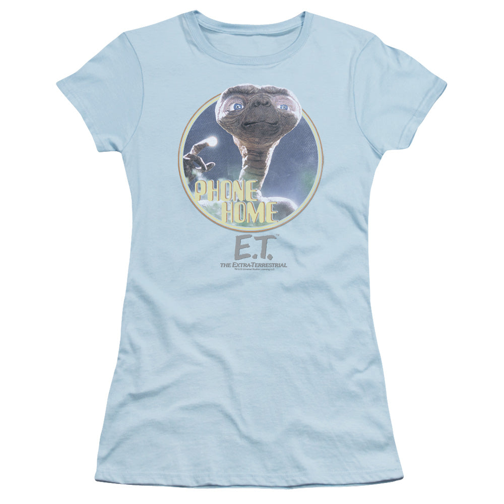 Et - Phone Home - Short Sleeve Junior Sheer - Light Blue - Sm - Light Blue T-shirt