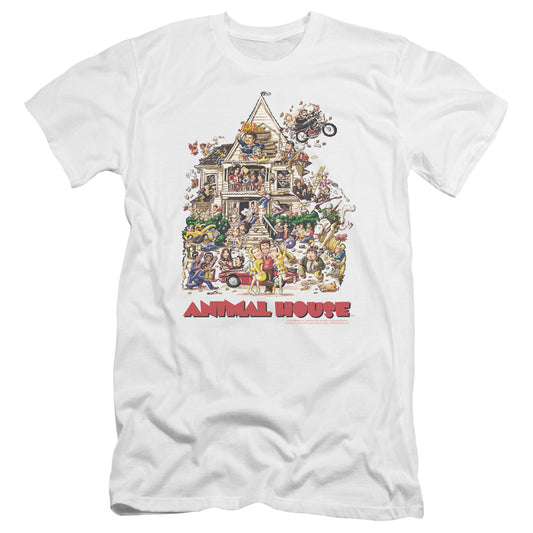 Animal House - Poster Art-premuim Canvas Adult Slim Fit 30/1 - White
