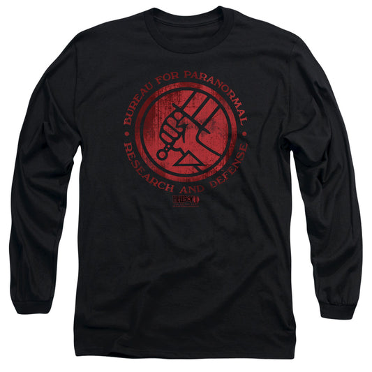 Hellboy Ii - Bprd Logo - Long Sleeve Adult 18/1 - Black T-shirt