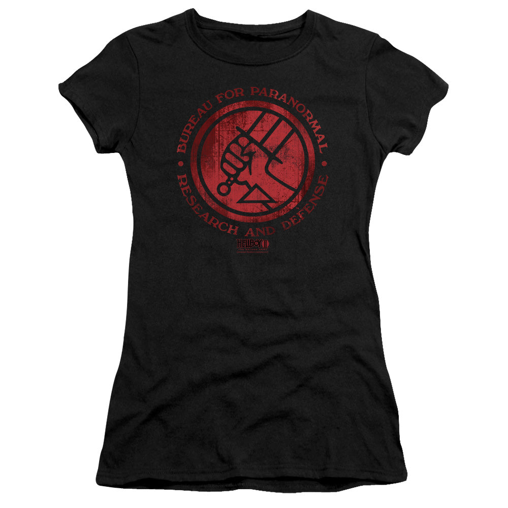 Hellboy Ii - Bprd Logo - Short Sleeve Junior Sheer - Black T-shirt