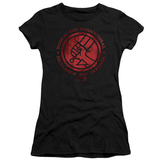 Hellboy Ii - Bprd Logo - Short Sleeve Junior Sheer - Black T-shirt
