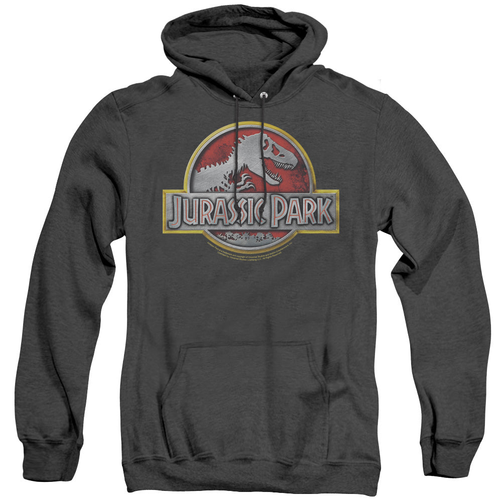 Jurassic Park - Logo - Adult Heather Hoodie - Black