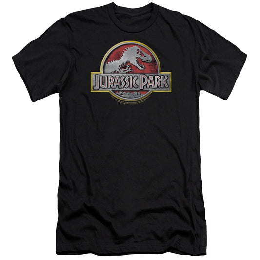Jurassic Park - Logo - Short Sleeve Adult 30/1 - Black T-shirt