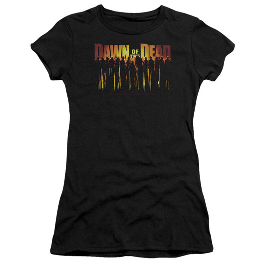 Dawn Of The Dead - Walking Dead - Short Sleeve Junior Sheer - Black T-shirt