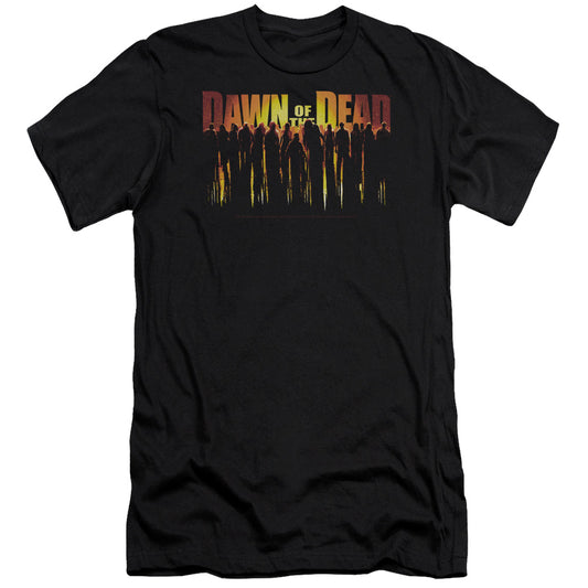 Dawn Of The Dead - Walking Dead-premuim Canvas Adult Slim Fit 30/1 - Black