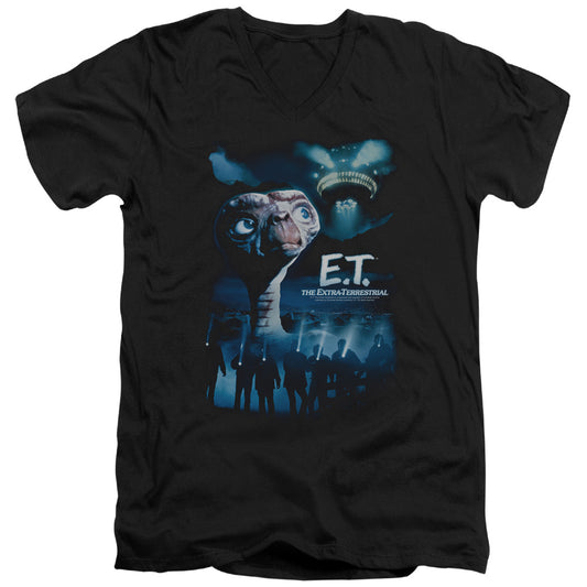 Et - Going Home - Short Sleeve Adult V-neck 30/1 - Black T-shirt