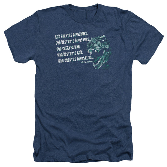 Jurassic Park - God Creates Dinosaurs - Adult Heather - Navy