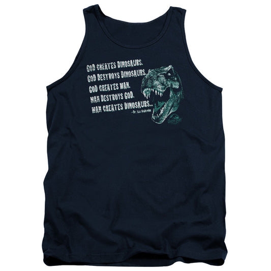 Jurassic Park - God Creates Dinosaurs - Adult Tank - Navy