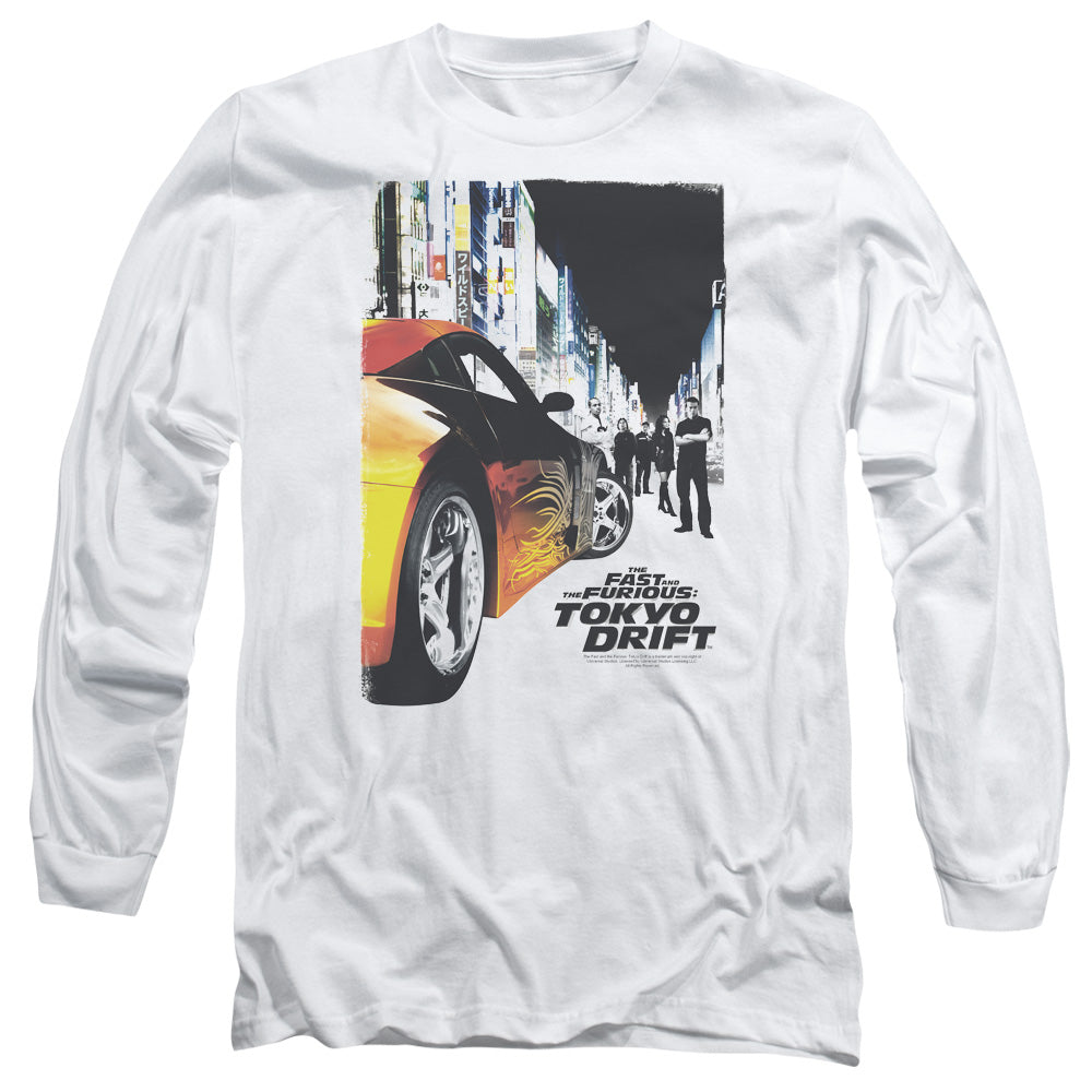 Tokyo Drift - Poster - Long Sleeve Adult 18/1 - White T-shirt