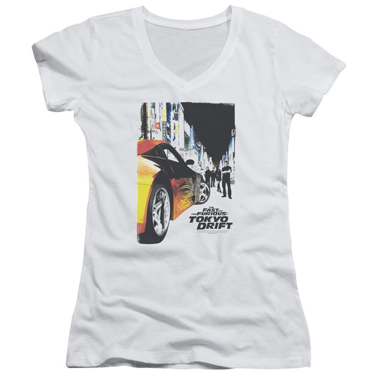 Tokyo Drift - Poster - Junior V-neck - White